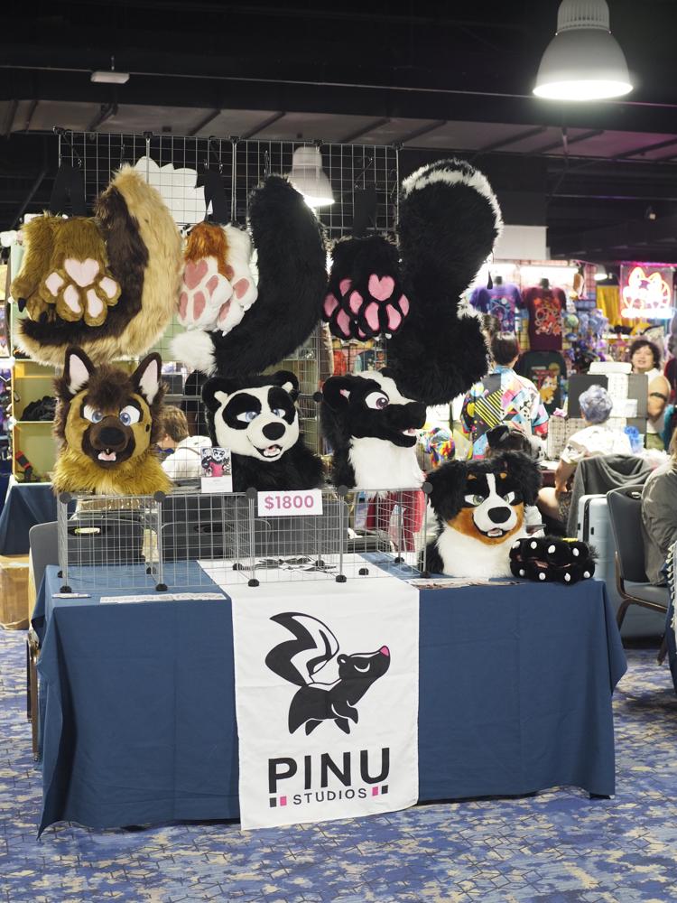 A stand selling fursuits